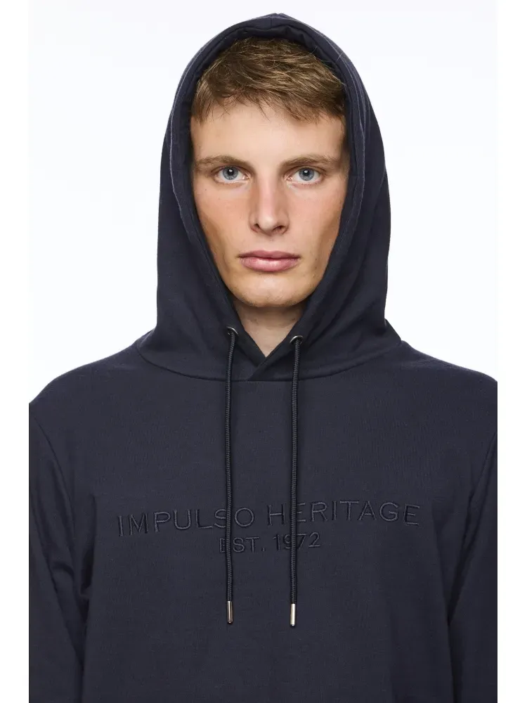 Pull capuche ras de cou M/L