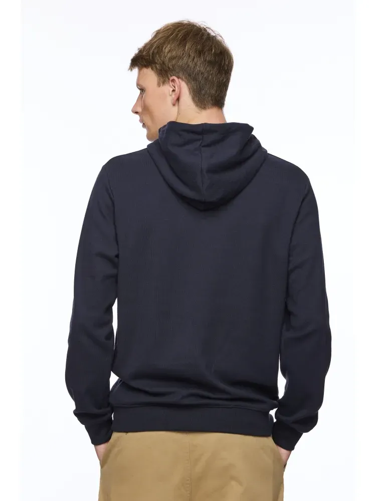 Pull capuche ras de cou M/L