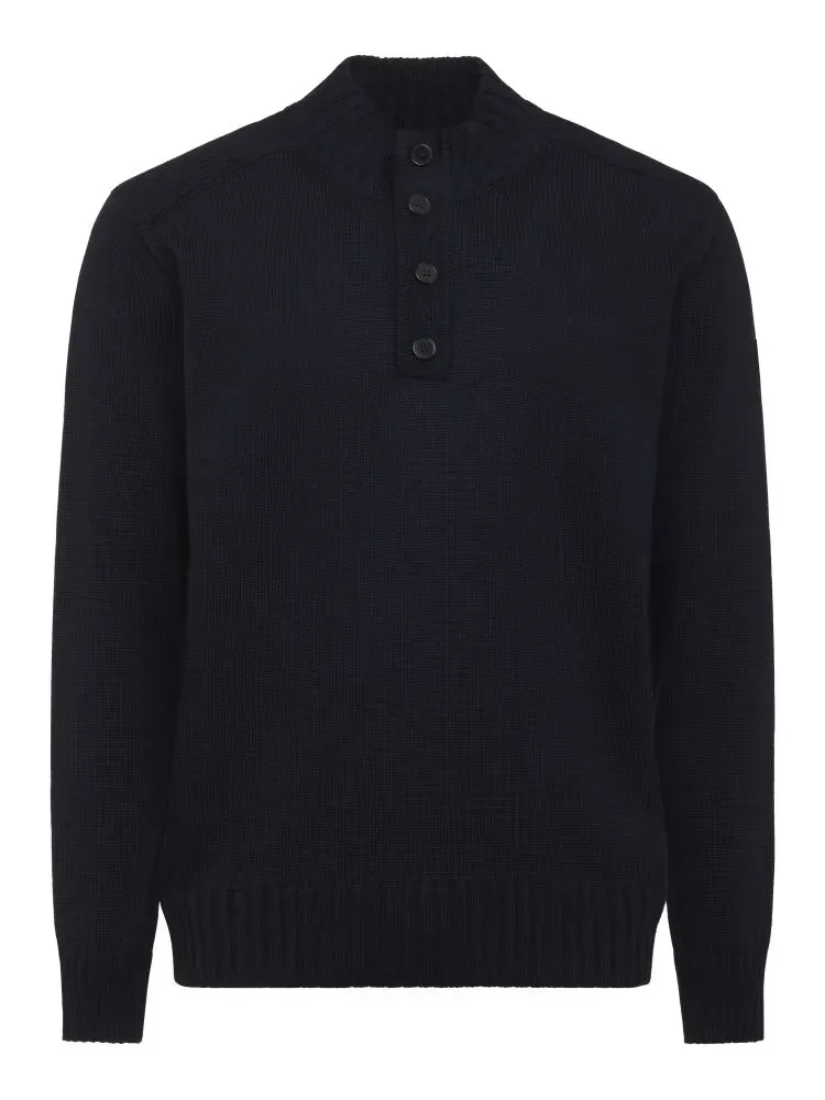 L/S Button mock neck