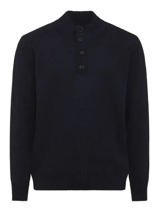 L/S Button mock neck