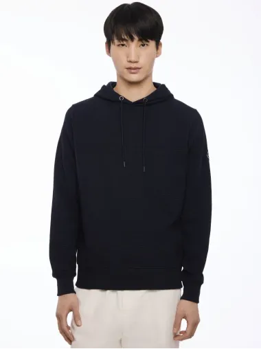 Langarm Rundhals Kapuze