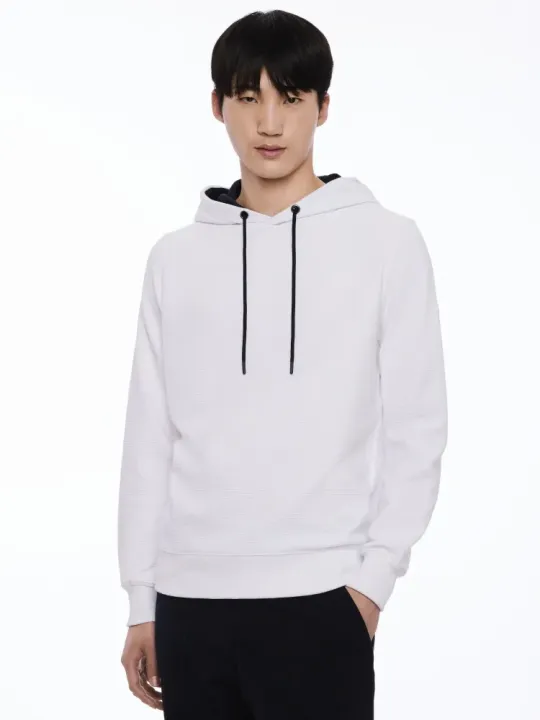 Pull capuche ras de cou M/L