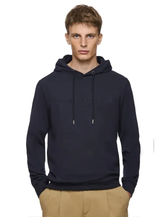 Pull capuche ras de cou M/L