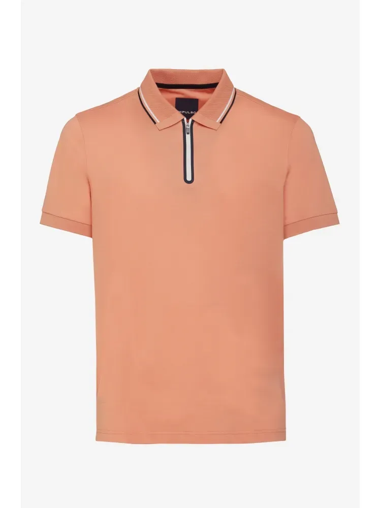 Halbarm Polo zip