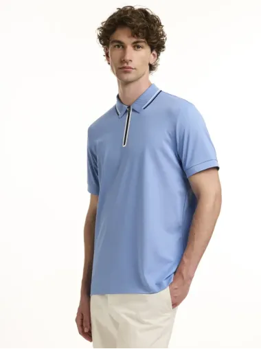 Halbarm Polo zip 2