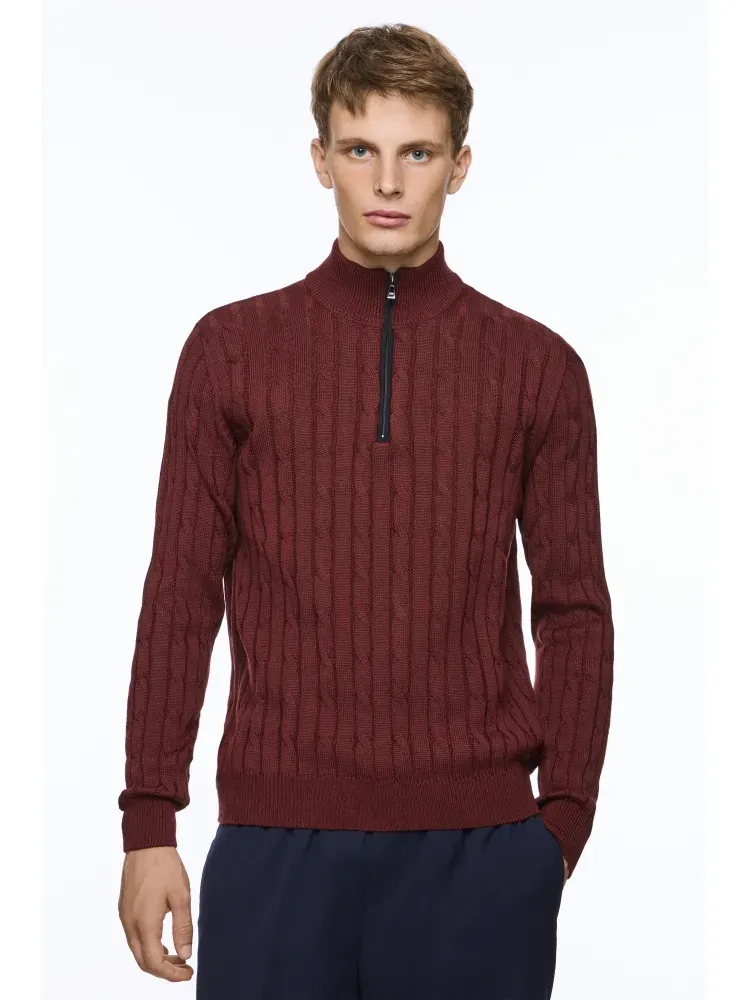 L/S Zip Mock Neck