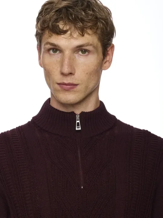 L/S Zip Mock Neck
