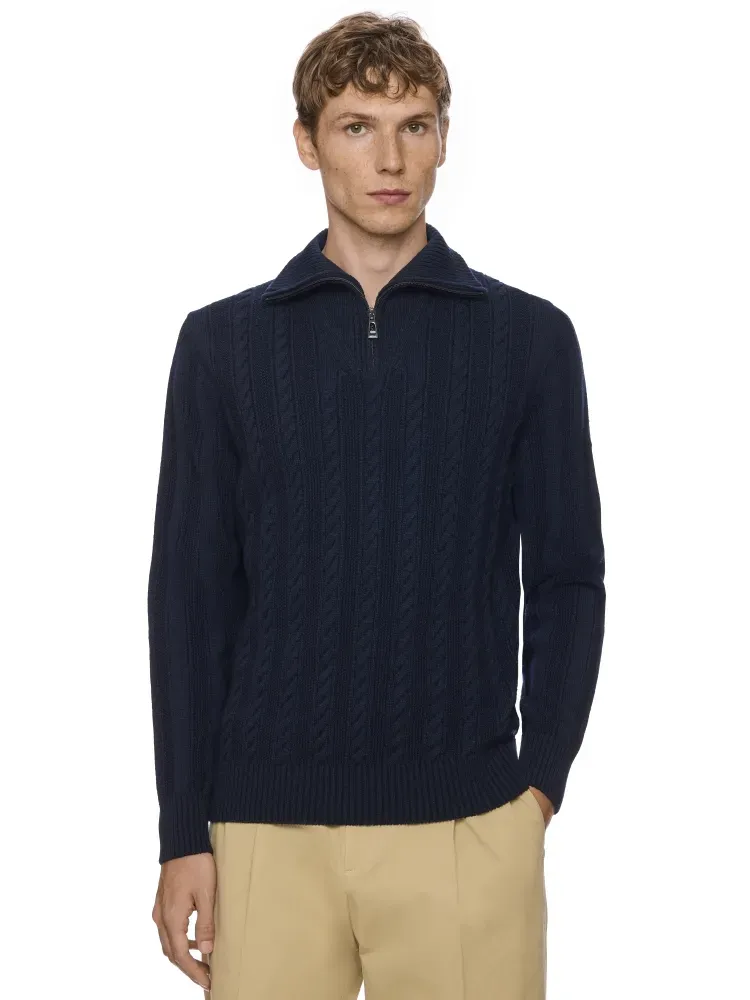 L/S Zip High collar
