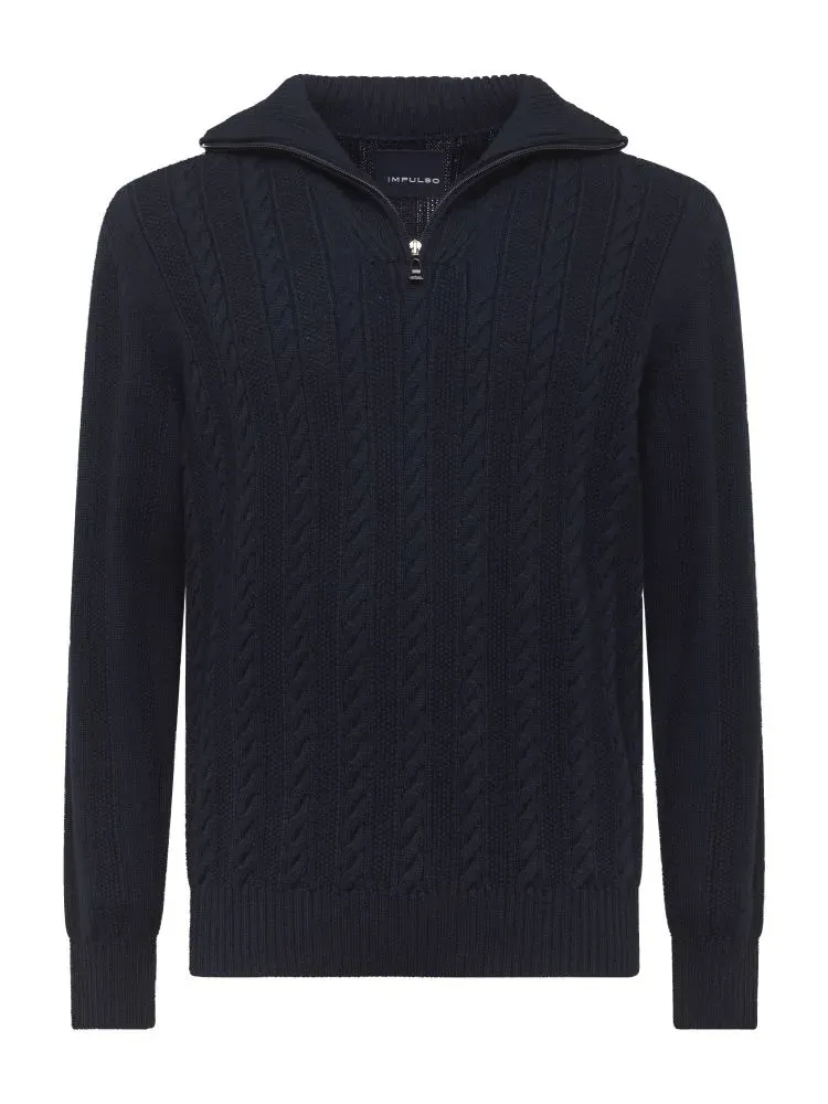 L/S Zip High collar