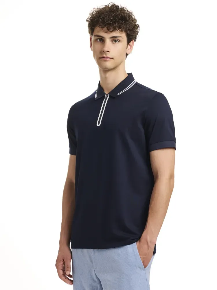 Halbarm Polo zip