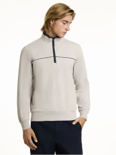 Langarm Sweatshirt Stehbund