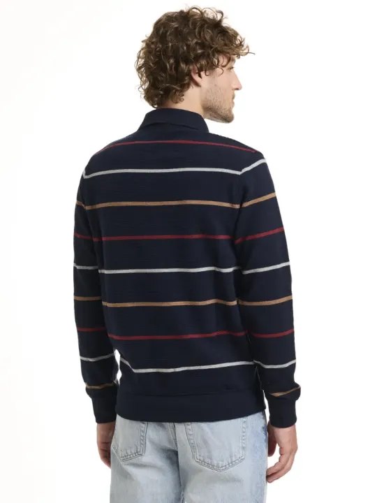 Langarm Polo Sweatshirt