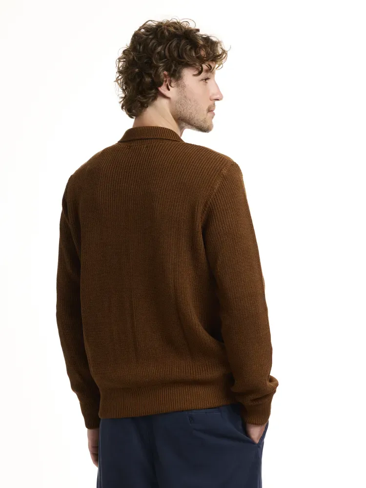 Langarm Polo Zipp Jacke