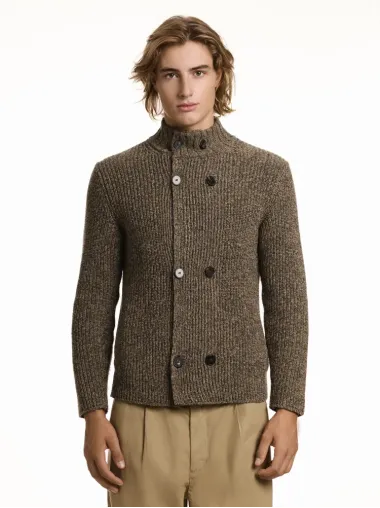 Langarm Schalkragen Jacke
