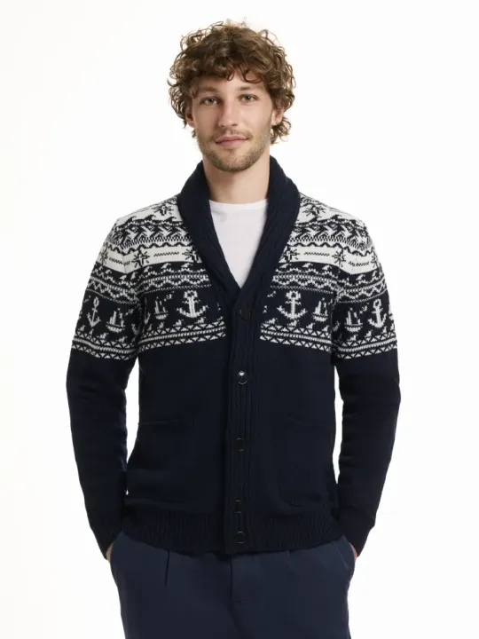 Langarm Schalkragen Jacke