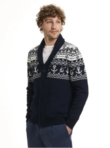 Langarm Schalkragen Jacke 2