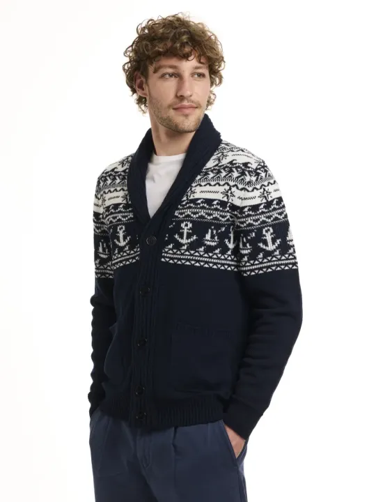 Gilet col châle M/L